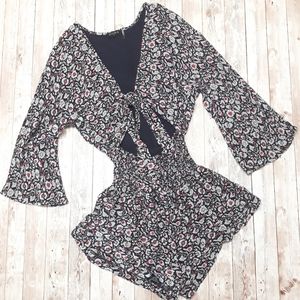 Storia Romper With Tie Top and Cinched Waist